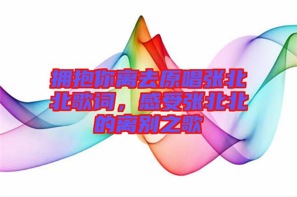 擁抱你離去原唱張北北歌詞，感受張北北的離別之歌