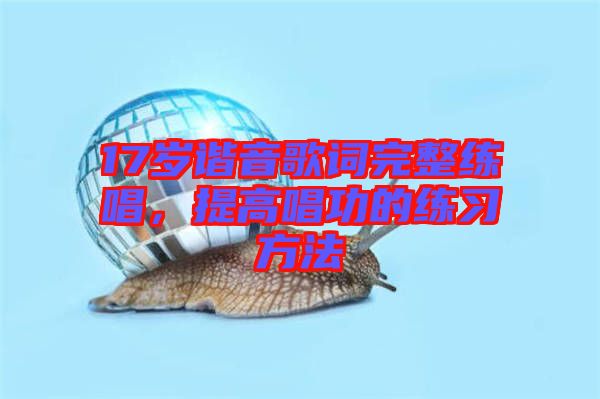 17歲諧音歌詞完整練唱，提高唱功的練習(xí)方法