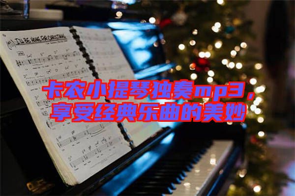 卡農(nóng)小提琴獨(dú)奏mp3，享受經(jīng)典樂曲的美妙