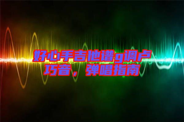 好心手吉他譜g調(diào)盧巧音，彈唱指南