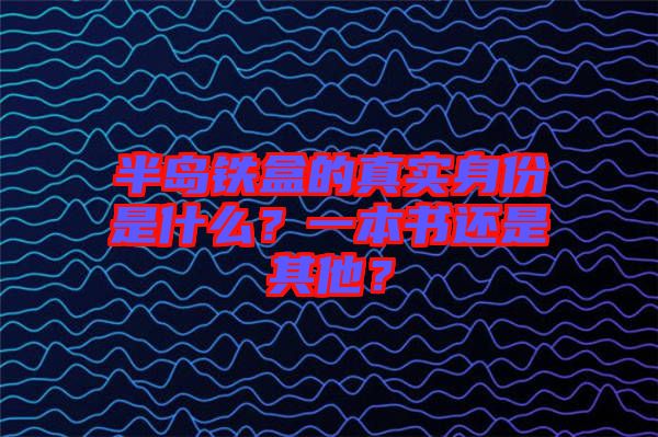半島鐵盒的真實(shí)身份是什么？一本書還是其他？