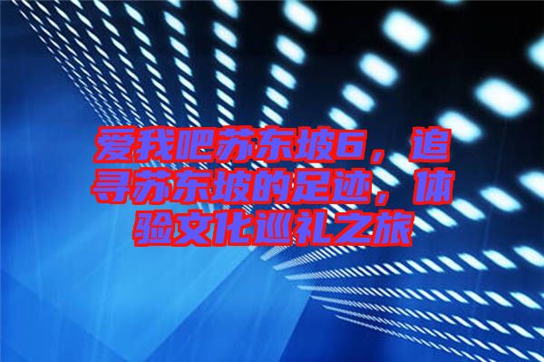 愛我吧蘇東坡6，追尋蘇東坡的足跡，體驗(yàn)文化巡禮之旅
