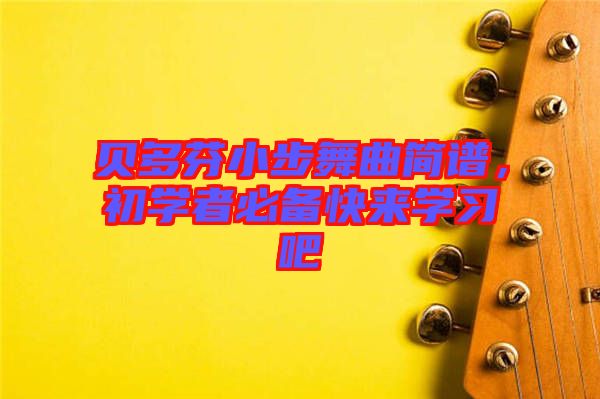 貝多芬小步舞曲簡譜，初學者必備快來學習吧