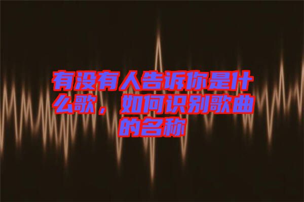 有沒有人告訴你是什么歌，如何識(shí)別歌曲的名稱
