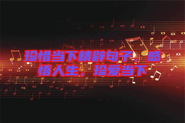 珍惜當(dāng)下精辟句子，感悟人生，珍愛當(dāng)下
