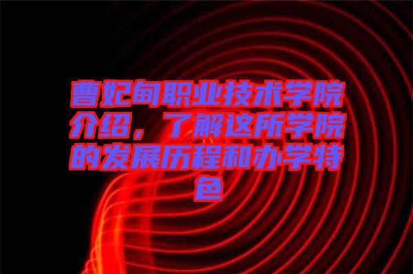 曹妃甸職業(yè)技術(shù)學(xué)院介紹，了解這所學(xué)院的發(fā)展歷程和辦學(xué)特色