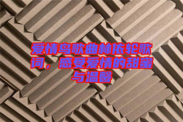 愛(ài)情鳥歌曲林依輪歌詞，感受愛(ài)情的甜蜜與溫馨
