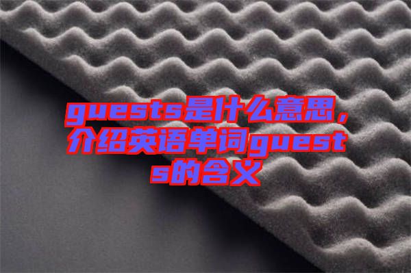 guests是什么意思，介紹英語(yǔ)單詞guests的含義