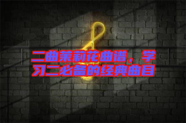 二曲茉莉花曲譜，學習二必備的經(jīng)典曲目